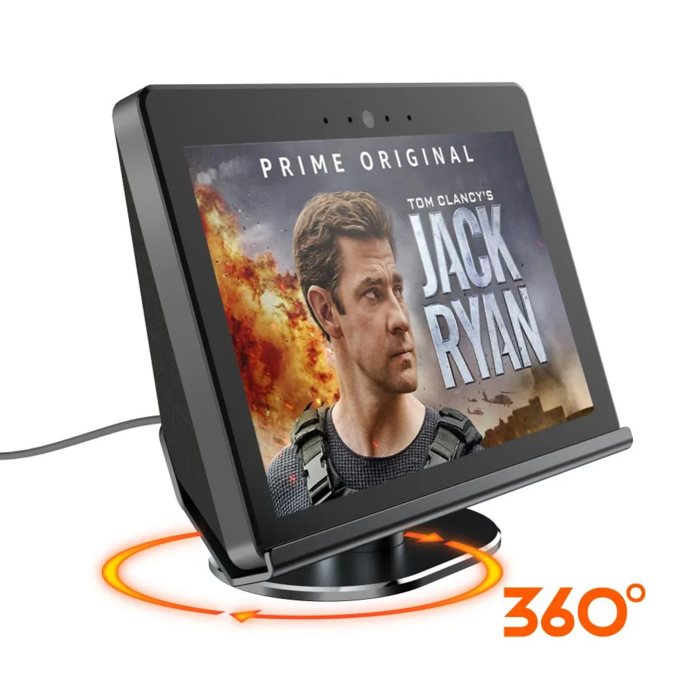 Дешевый Новый алюминиевый подставка для Amazon Echo Show2nd 360 Поворотный динамик металлический протектор база кронштейн проекторы интимные аксессуары