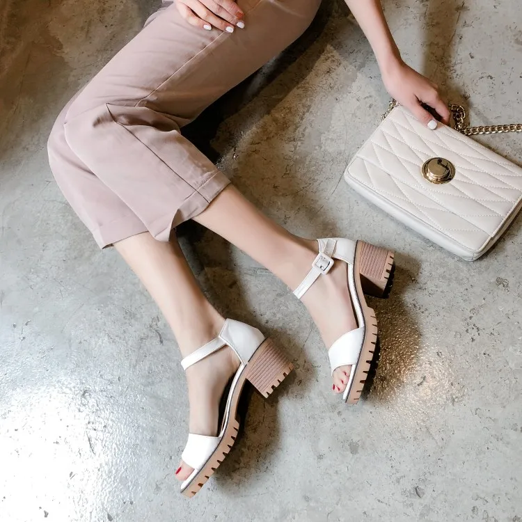 

Big Size 11 12 high heels sandals women shoes woman summer ladies Sandals, Girls, Buckles, Roman Shoes