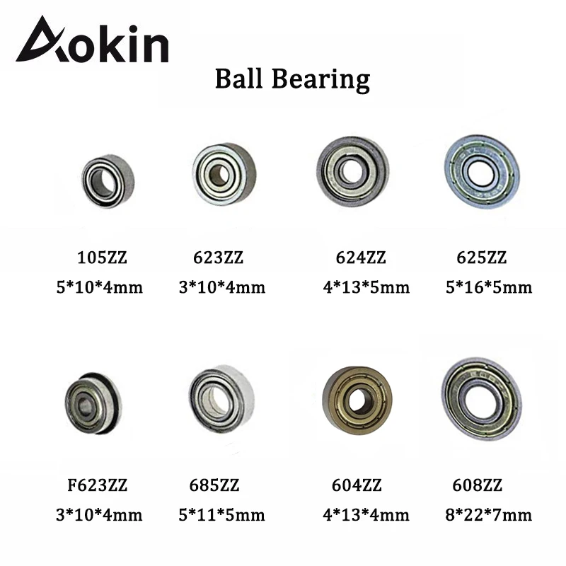Aokin 10Pcs Double Shielded Miniature Deep Groove Ball Bearing Steel Single Row 608Zz 105Zz 623Zz 624Zz 625Zz 685Zz F623Zz 604Zz huismerk kopen in de aanbieding Aokin 10Pcs Double Shielded Miniature Deep Groove Ball Bearing Steel Single Row 608Zz 105Zz 623Zz 624Zz 625Zz 685Zz F623Zz 604Zz huismerk kopen in de aanbieding