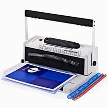 Electric binding machine single coil spiral coil snake binding machine contract text punching machine punch machine