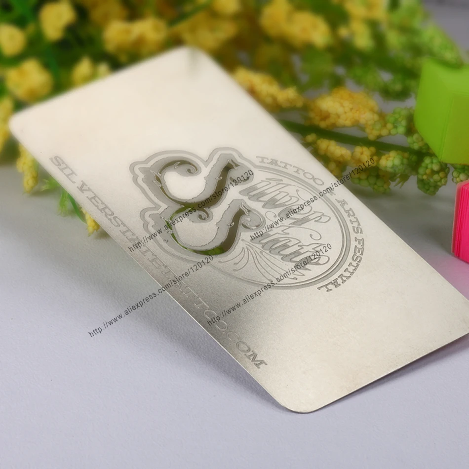 

Personalized double faced wiredrawing quality business metal card