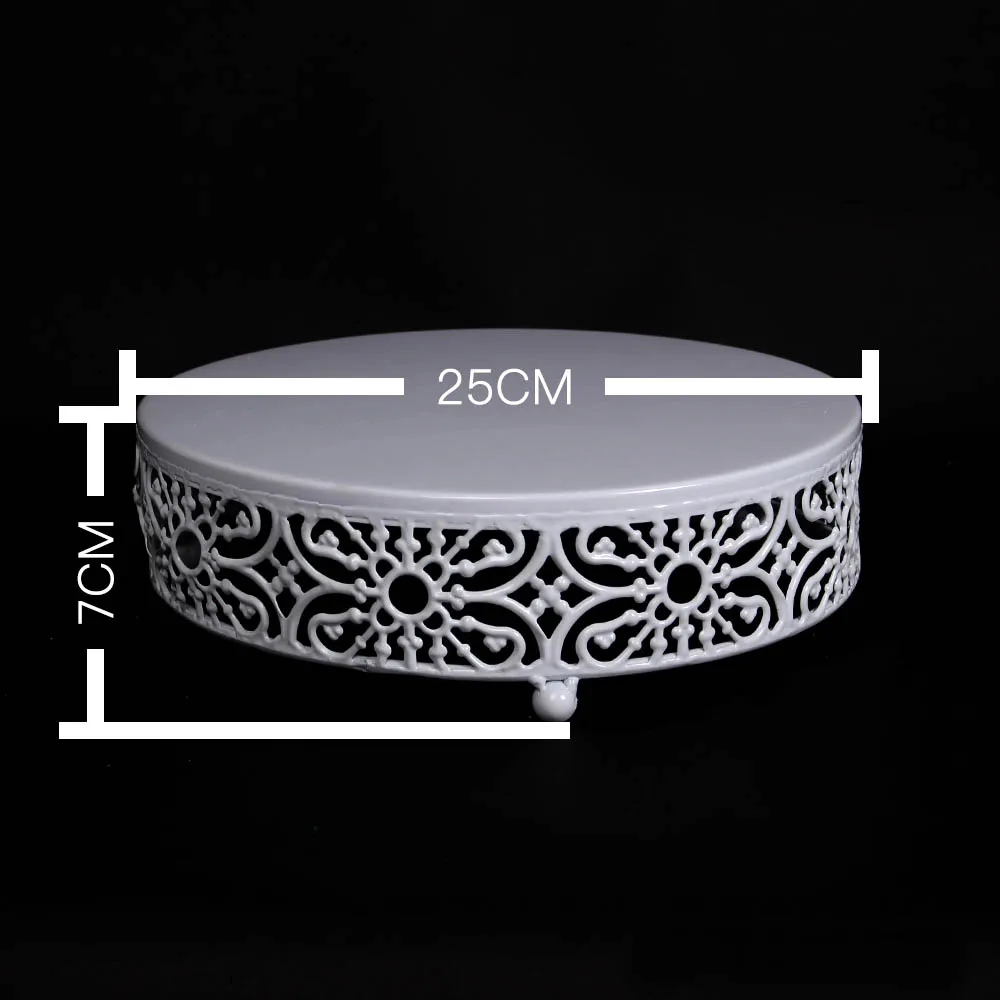 

Cake Tray White 10 Inch Iron Cake Stand Round Dessert Holder cake stand