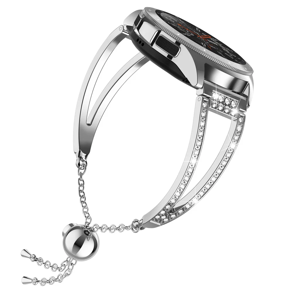 Часы 42 мм, ремешок для женщин, ювелирные браслеты для 20 мм, быстросъемный ремешок для samsung Galaxy Watch 42 мм/Galaxy Watch Active 40 м - Цвет ремешка: Серебристый