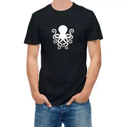 Футболка с осьминогом Топы крутая футболка мужская футболка с коротким рукавом топы хипстерская модная футболка Новинка