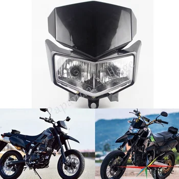 

Black Motorcycle Dirt Bike Motocross Headlight Supermoto Front Headlamp Mask for Kawasaki KLX 250 250SF D-Tracker X 250 09-19