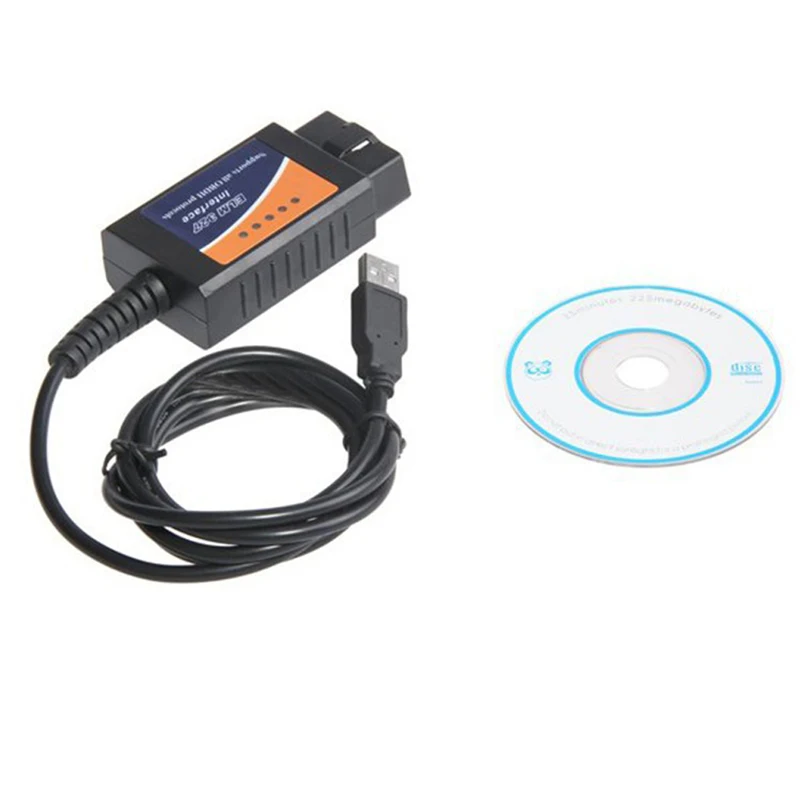 OBD/OBDII сканер ELM327 USB FTDI FT232RL чип ELM 327 Автомобильный диагностический интерфейс сканирующий инструмент поддерживает все OBD 2 протоколы Diag инструмент