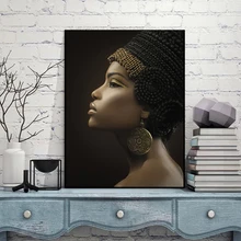 Egyptian Queen Black Women Paintings African Woman Poster Canvas Home Decor The Ancient Queen of Cush Picture Print Wall Art