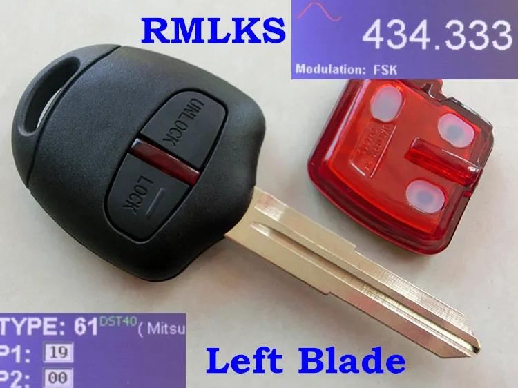 RMLKS дистанционный ключ 2 кнопки 433 МГц 4D61 правая передняя фара противотуманная фара для Mitsubishi Outlander L200 Shogun Pajero Montero Тритон MIT8 лезвие левым лезвием