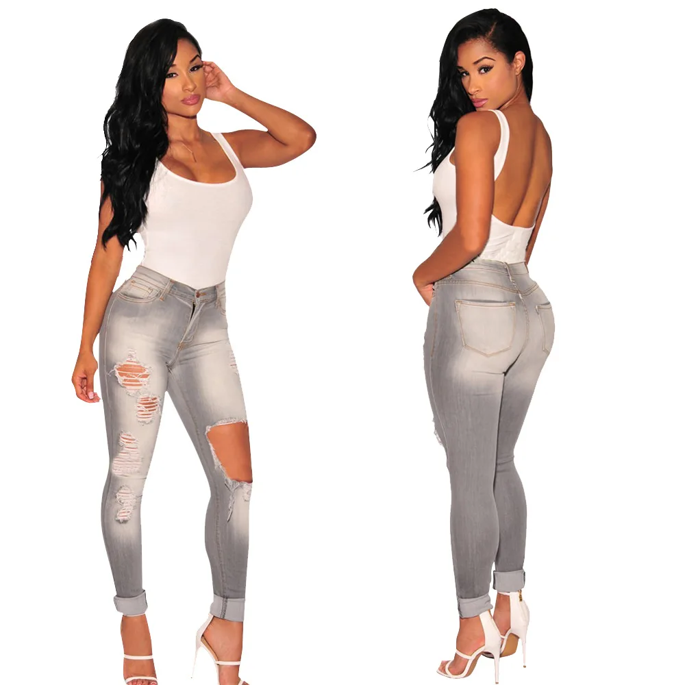 Womens New Destroyed Ripped Distressed Slim Denim Jeans Women Casual Boyfriend Sexy Hole Pencil Pants Plus Size Womens New Destroyed Ripped Distressed Slim Denim Jeans Women Casual Boyfriend Sexy Hole Pencil Pants Plus Size