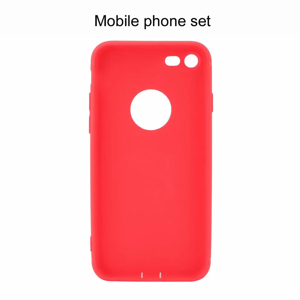 

2pcs Silicone Red Matte Back Cover Shockproof Protective Phone Case Shell For iPhone 7