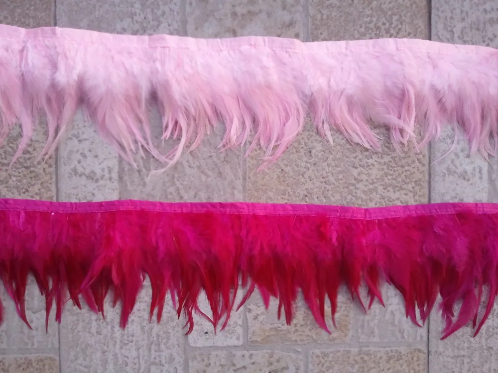 

Custom make 5-6inch wide chicken feather fringe, 30yards/lot/color, 85 different colors for your choice