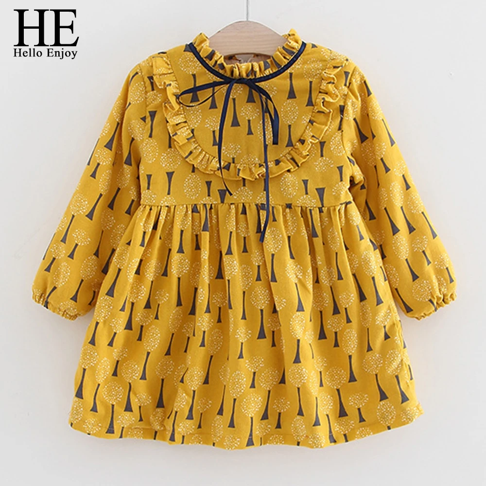 HE Hello Enjoy Toddler Girls Dresses Baby Girl Clothes 2020 Spring Summer Bow Print Princess Party Elegant Kids Dress Vestidos|fashion girl dress|girls dressgirl dress fashion - AliExpress