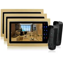 Homefong 10″ TFT LCD Touch Key Intercom Doorbell System Video Door Phone Home Security Monitor support Talking Function