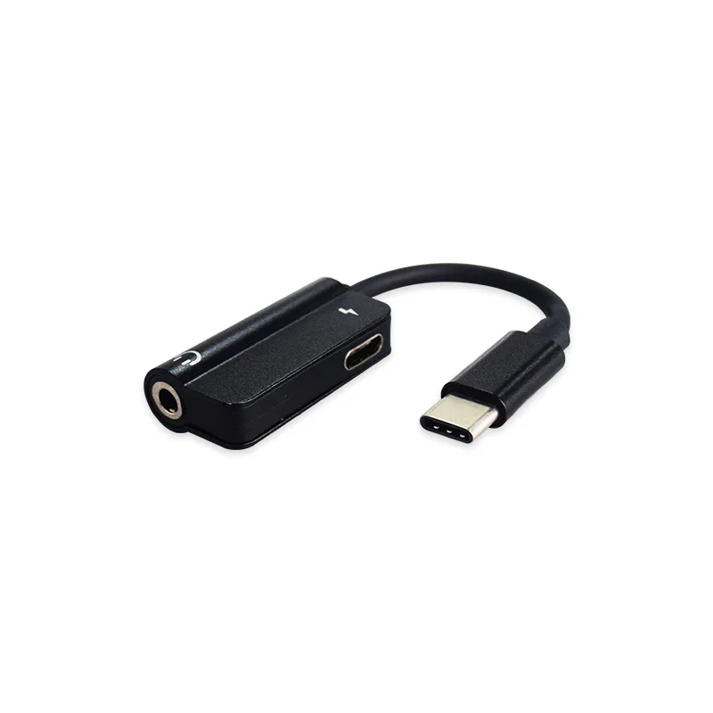 100pcs wholesale bundle 2 in 1 Type C To 3 5mm Jack AUX Audio Headphone USB Adapter Charger Cable 100pieces