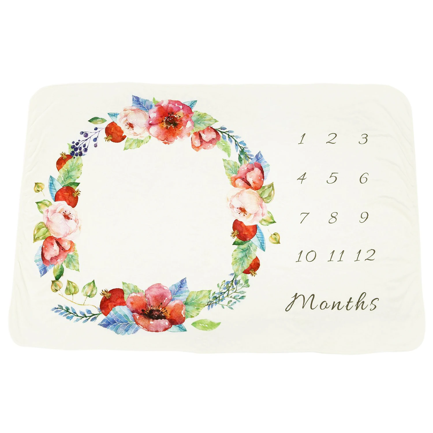 

Large baby milestone blanket soft wool newborn baby bath towel blanket baby stroller package photography props Red and blue ga