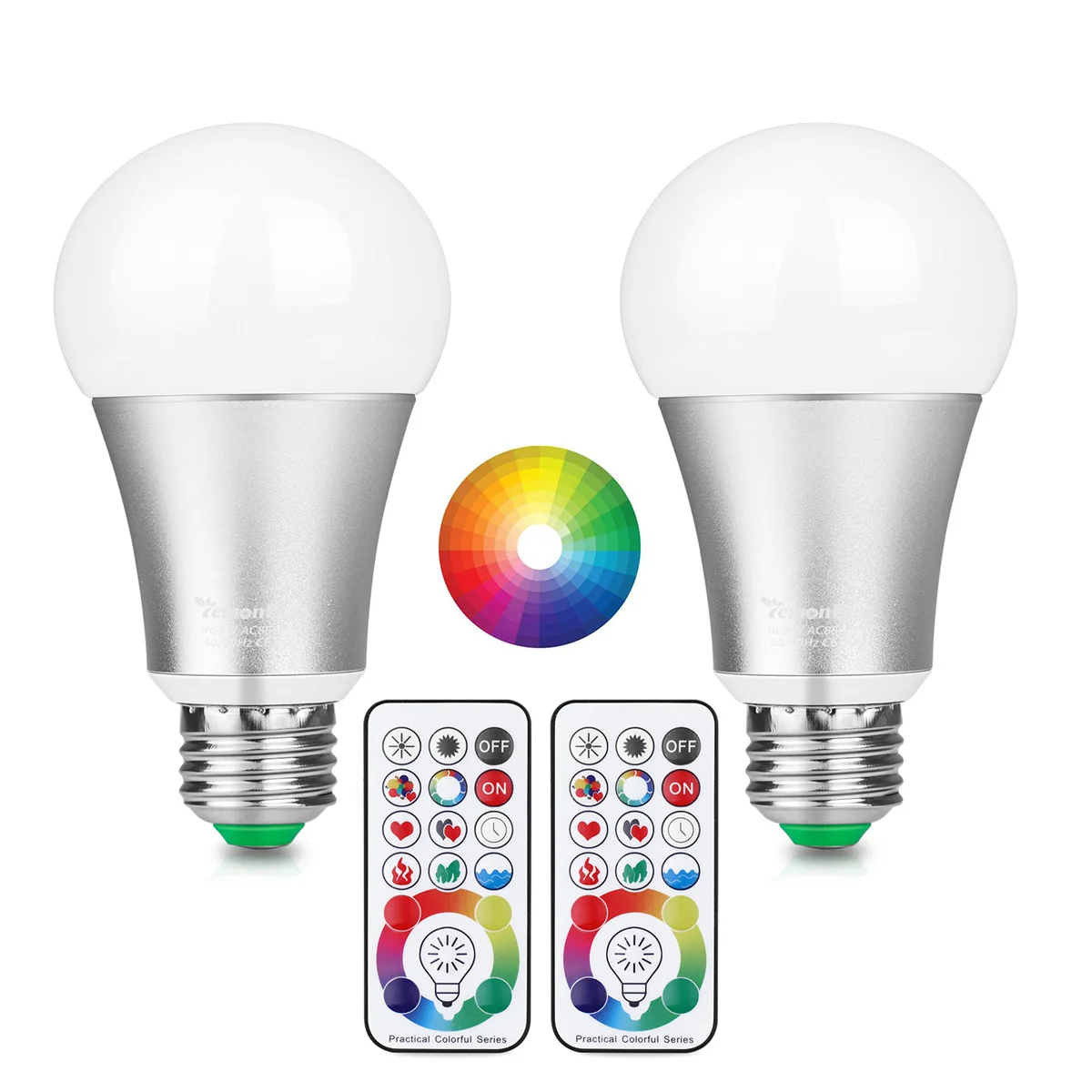 2 шт. E27 RGB светодиодный лампы 10 Вт Магия Цвет изменение атмосфера ночник для бара