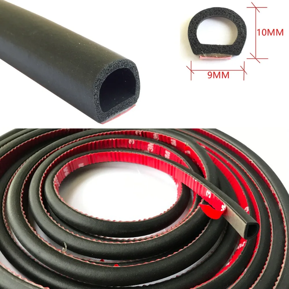 

3M 6M Auto Rubber Seals "Z" "P" "O" "B" "Flat D" "Big D" "Small D" Self-Adhesive Car Door Seal Strip Insulation Waterproof