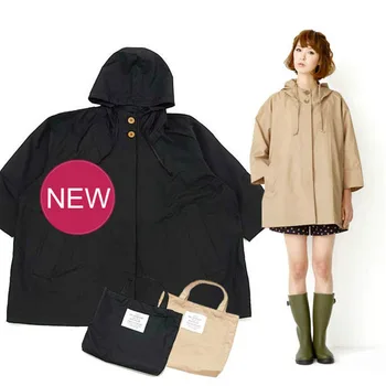 

Rain Jackets Woman Rainsuit Windbreaker Long Coat Women Ladies Impermeable Polyester Girls Hooded Rain Kaban Bayan Cover 6R123