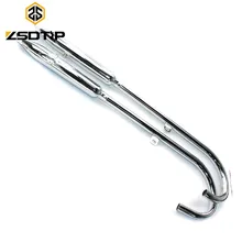 ZSDTRP Chrome or black 24HP 32HP 750cc engine ural KC750 case for bmw R12 R71 M72 M1 fish tail type front & rear muffler comp