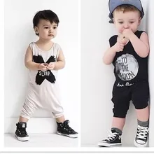 2016 Baby Boy Rompers Summer Baby Gril Clothing Sets Infantis Newborn Bebes Clothes Short sleeveless Baby Boy Clothes