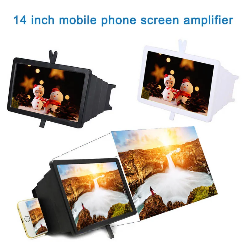 

Newly 14Inch 3D Video Screen Magnifier Amplifier Foldable Holder Bracket for Tablets Phones DC128