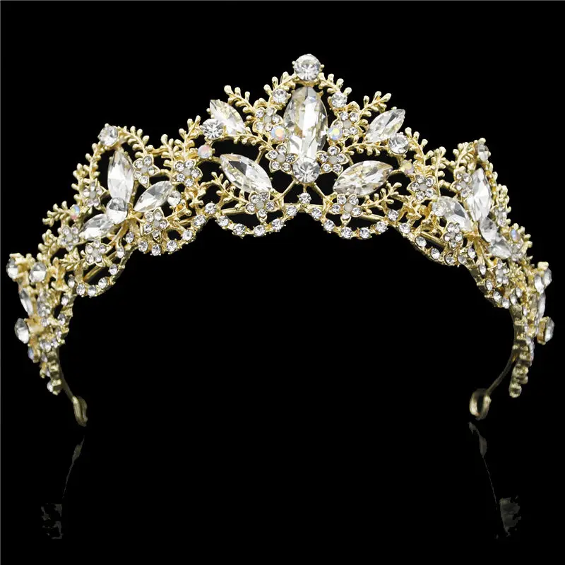 Принцесса свадебная корона обруч для волос со стразами свадебная корона диадемы Выпускной ужин голова ювелирные изделия Аксессуары для волос
