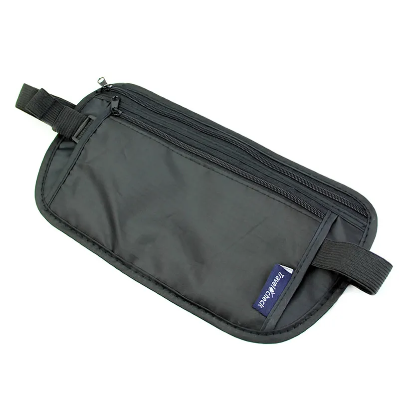

Unisex Travel Security Zipped Money Bum Pouch Passport Waist Belt Bag New