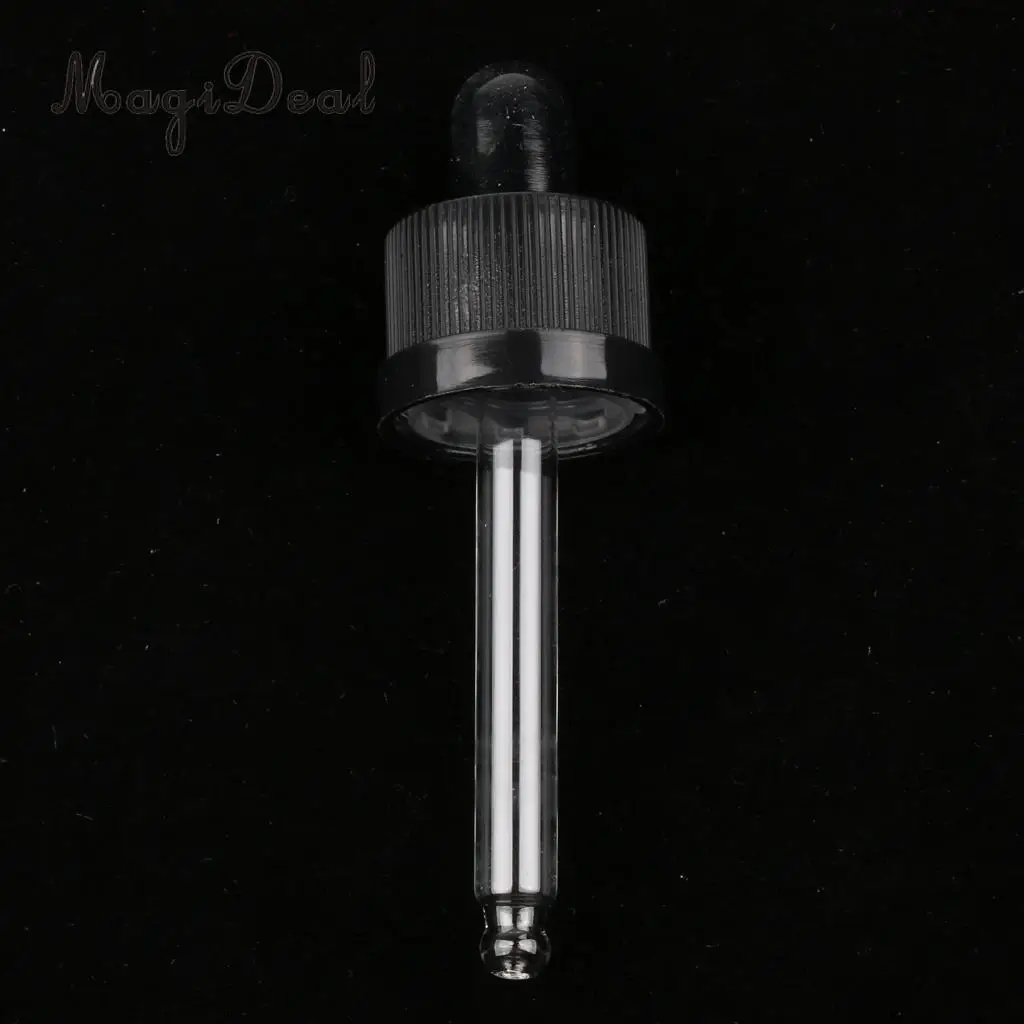 12pcs Tamper Seal Glass Eye Dropper Pipette Top for 15ml Refillable Empty Essential Oil Bottles Containers