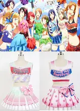 Lovelive ídolo proyecto escuela Festival de Porristas Uniformes Umi/Eli/Hanayo/Nico/Rin cosplay Lolita personalizada traje