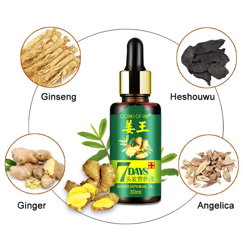 Ginger Hair Oil Regrowth Treatments Anti Hair Loss Dandruff Dense Hair Fast Essence Alopecia Hair-loss Liquid Shampoo Ginger Hair Oil Regrowth Treatments Anti Hair Loss Dandruff Dense Hair Fast Essence Alopecia Hair-loss Liquid Shampoo