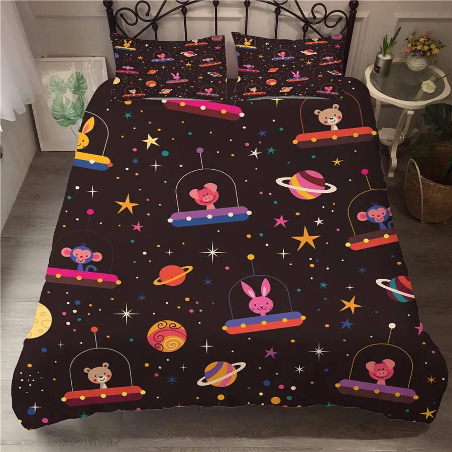 

A Bedding Set 3D Printed Duvet Cover Bed Set Space astronaut Home Textiles for Adults Bedclothes with Pillowcase #ETTK05
