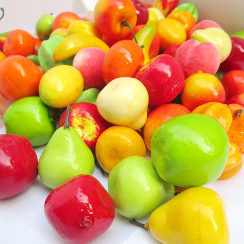 20pcs/lot Cheap Mixture Decorative Artificial Fruit Simulation Apple Foam Fake Fruits Small