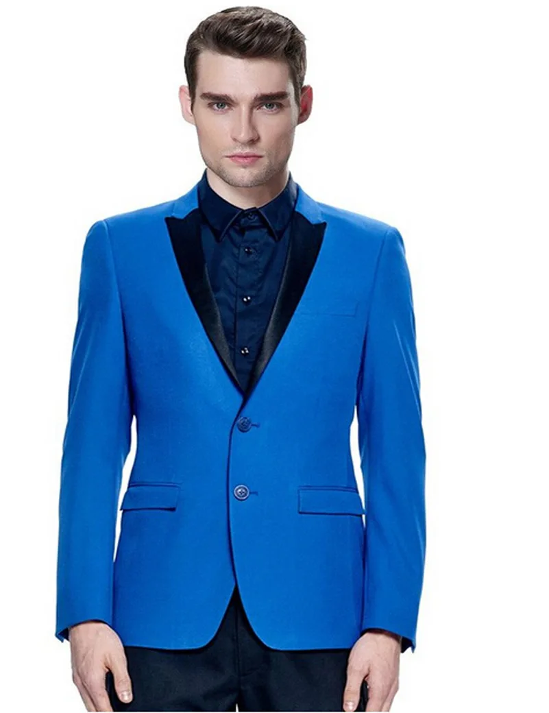 font b Custom b font font b Made b font Royal Blue Groom Tuxedos Black