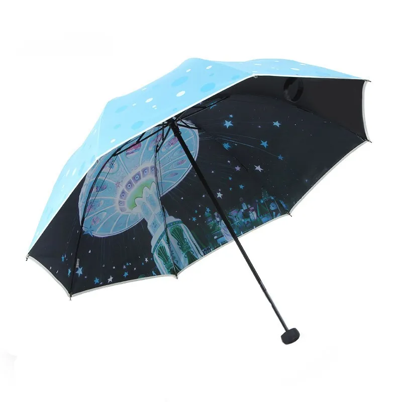 2018 sunny and dual purpose folding sunscreen UV protection black gum