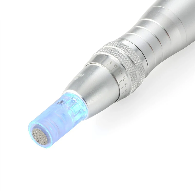 HELLO FACE Electric Derma Pen 7 Colors Lights LED Photon Pen with 12 Pin Adjustable Nano Micro Needle Face care tool