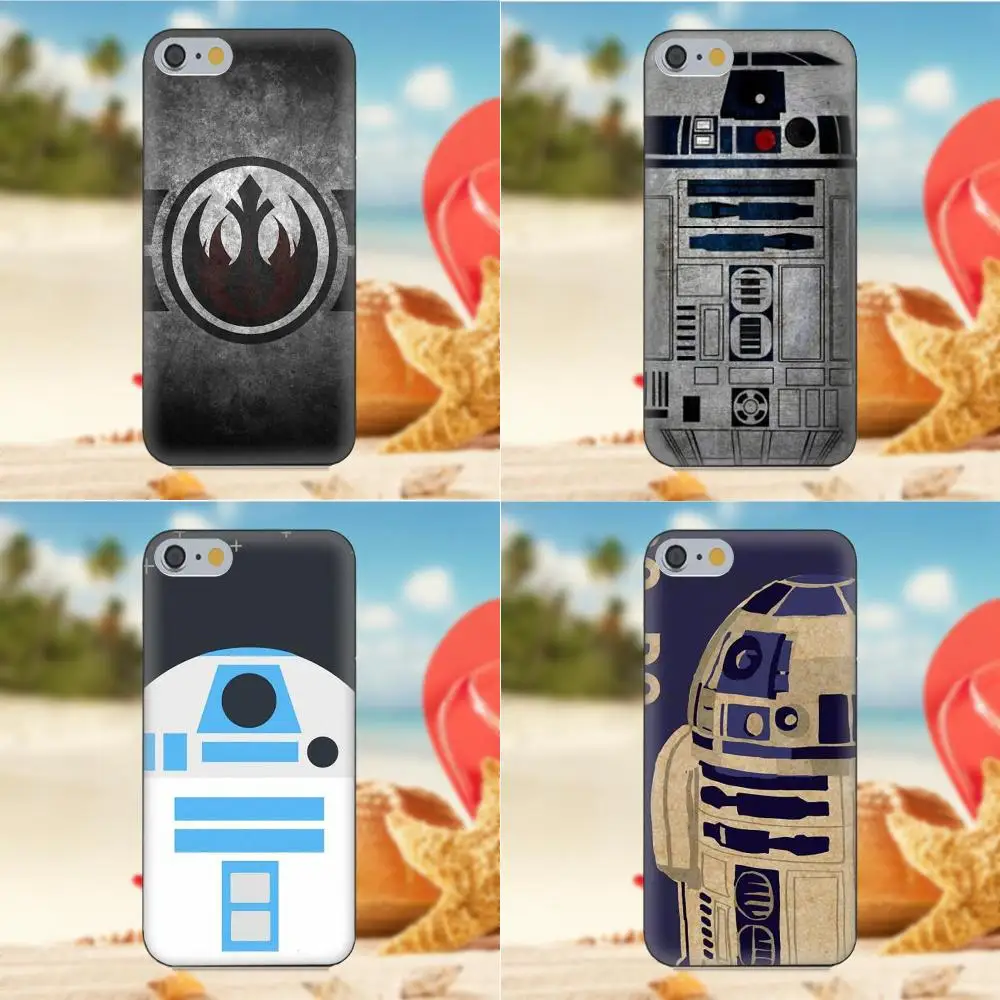 Oedmeb R2d2 Роберт Чехлы ТПУ Fundas Для iPhone 4S 5S 5C SE 6 S 7 Плюс 8 Х Galaxy Note 5 S9 + Grand Core