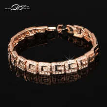 Classic CZ Diamante Pulseras y Brazaletes Del Encanto de Rose/Oro Blanco Plateado Moda Joyería de La Vendimia Para Las Mujeres pulseiras DFH018