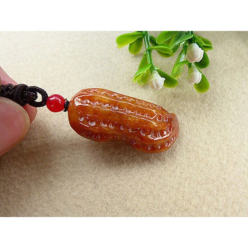 Красивый ледяной класс яркий Ping'an кулон арахис|peanut|pendant |