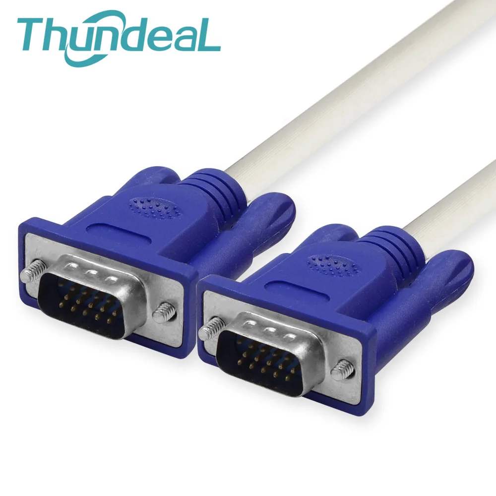 ThundeaL 15PIN 3 + 4 VGA кабель 1 5 м Штекерный двойной кольцевой удлинитель для монитора HD TV