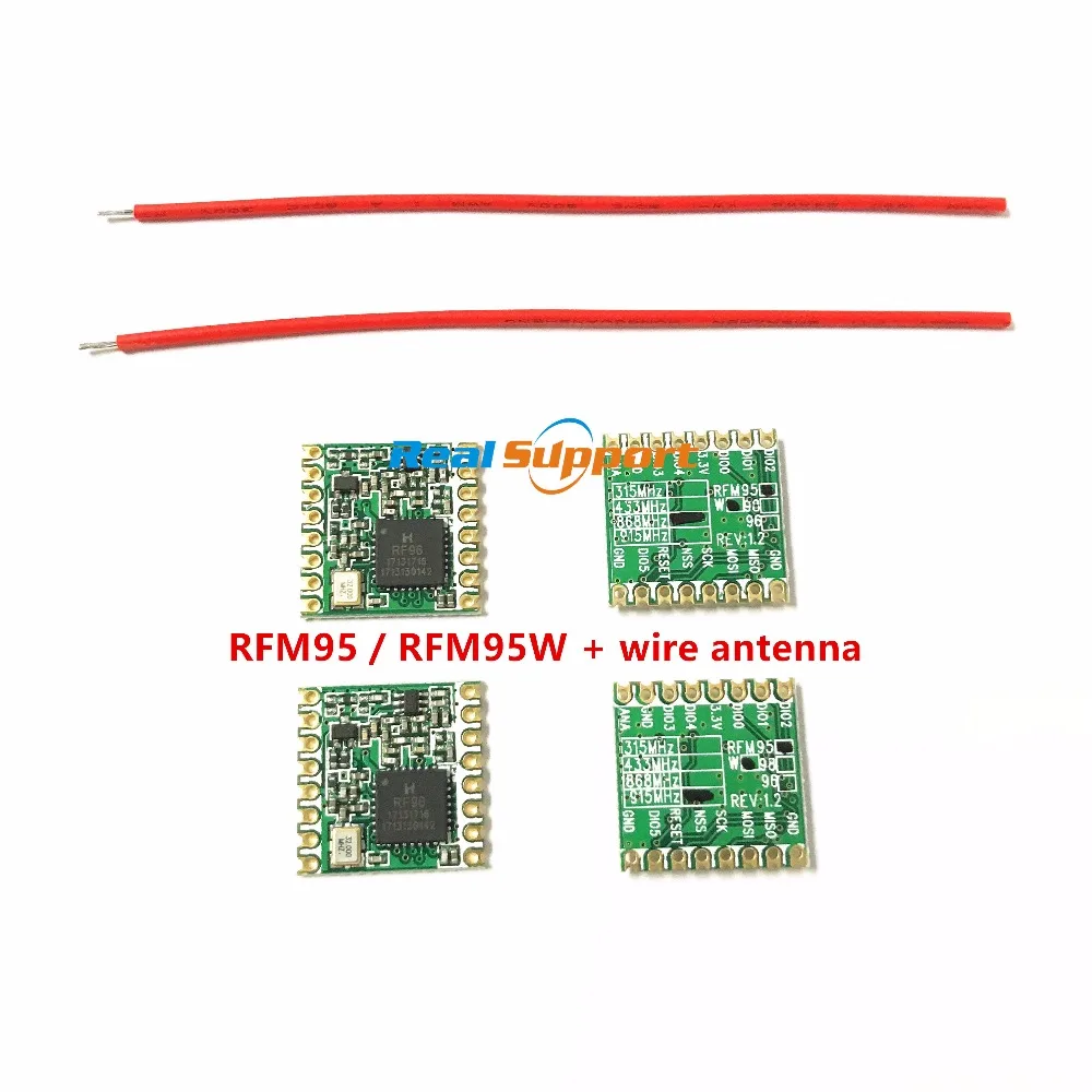 RFM95 RFM95W 868 915 RFM95-868MHz RFM95-915MHz LORA SX1276 беспроводной модуль приемопередатчика с проводной антенной FCC ROHS ETSI REACH