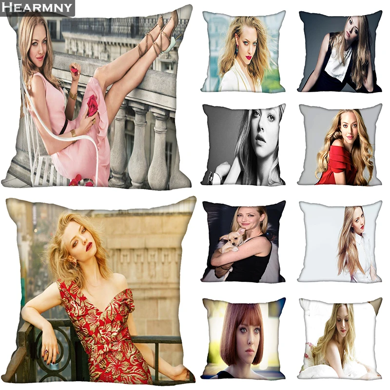 

Amanda Seyfried Pillow Case For Home Decorative Pillows Cover Square Invisible Zippered Throw PillowCases 40X40,45X45cm