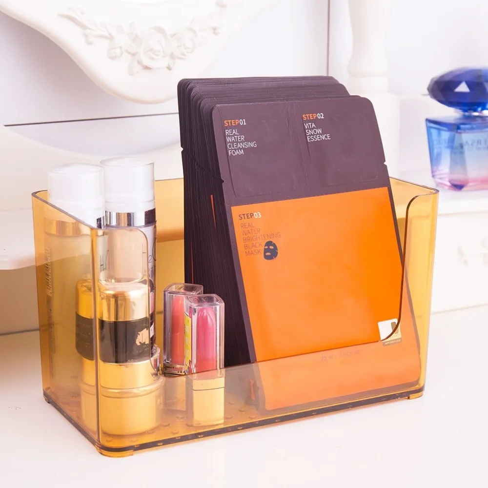 

Wall Mounted Static Stick Makeup Cosmetic Display Storage Box Holder Office Desktop Tidy Case Mask Storage Boxes DQ9141-2