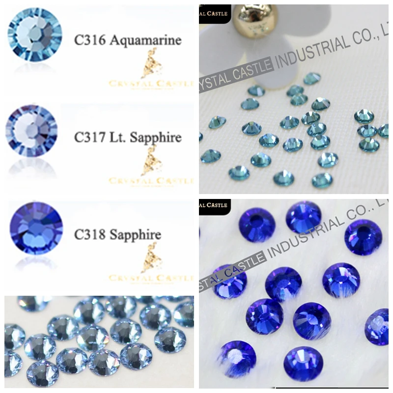 blue sapphire hotfix rhinestone