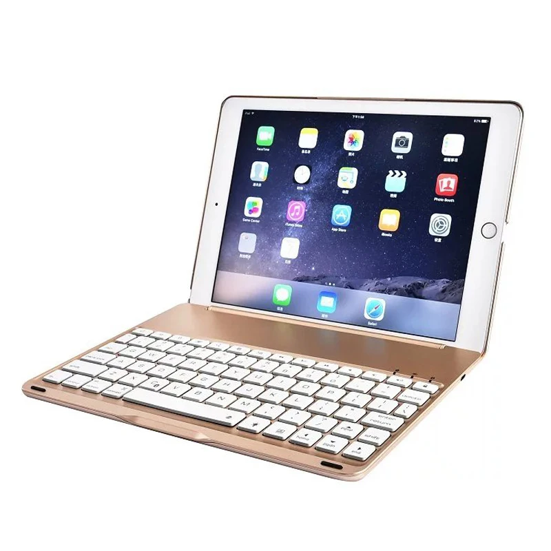 Для iPad6/для iPad 6/Air2 A1566 A1567 7 видов цветов с подсветкой беспроводной Bluetooth чехол для