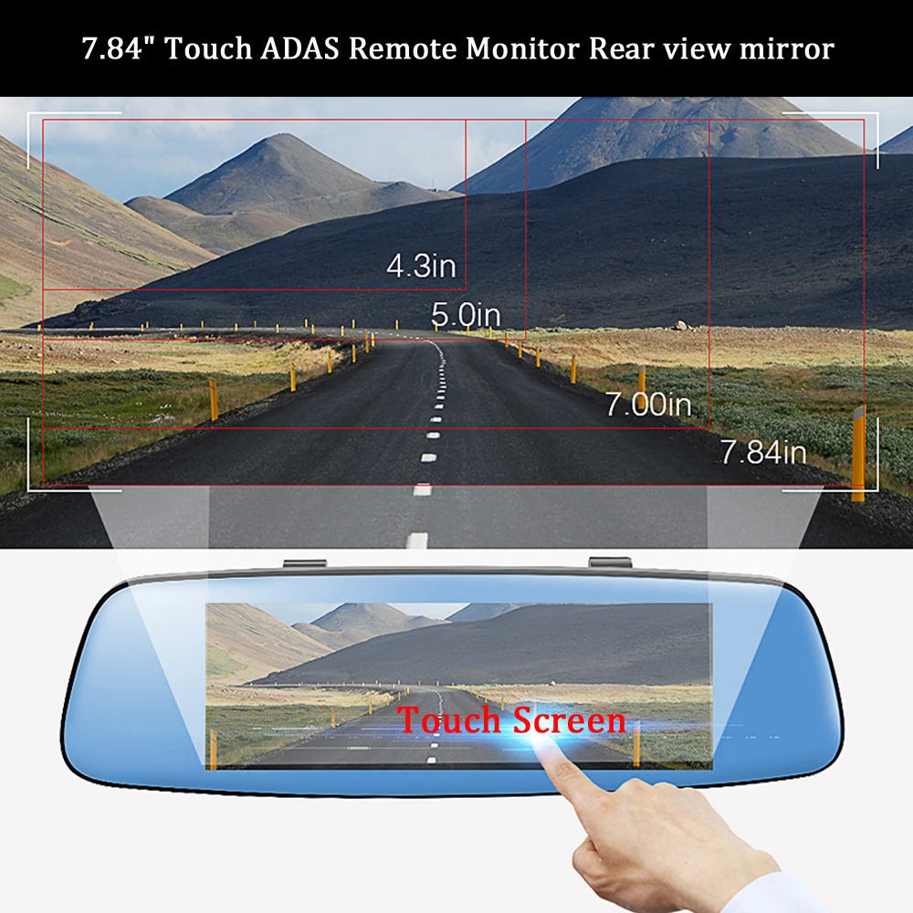 Panlelo Mirror with Navigator Android 5.0 7.84" HD 1080P Android Car GPS with Bluetooth 4.0 G-SENSOR WIFI FM RAM 1GB / ROM 16GB