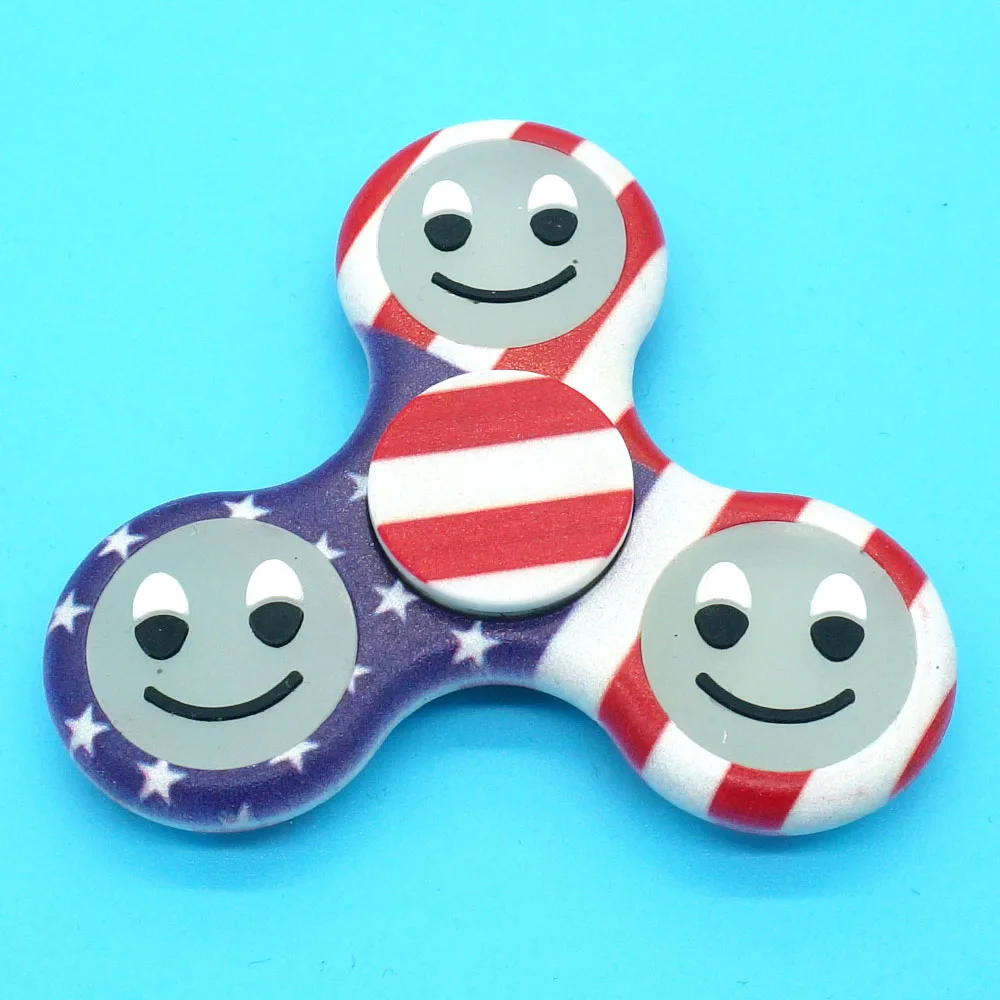 

New Fidget Spinners Finger Rotate Toy for Adult Children Toy Compressive Fidget Spinner Luminous cartoon pattern support wholesa