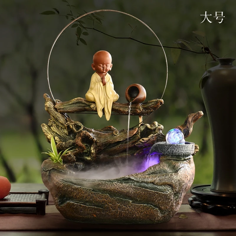Chinese Creative Living Room Water Fountain Humidifier Feng Shui Fish Pond Home Crafts High Quality Ceramic Ornaments | Дом и сад