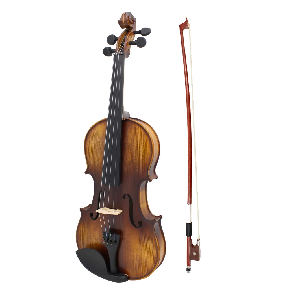 

ammoon AV-508 4/4 Violin Full Size Acoustic Violin Kit Matte Finish Spruce Faceboard Stringed Instrument Hard Case Bow Rosin