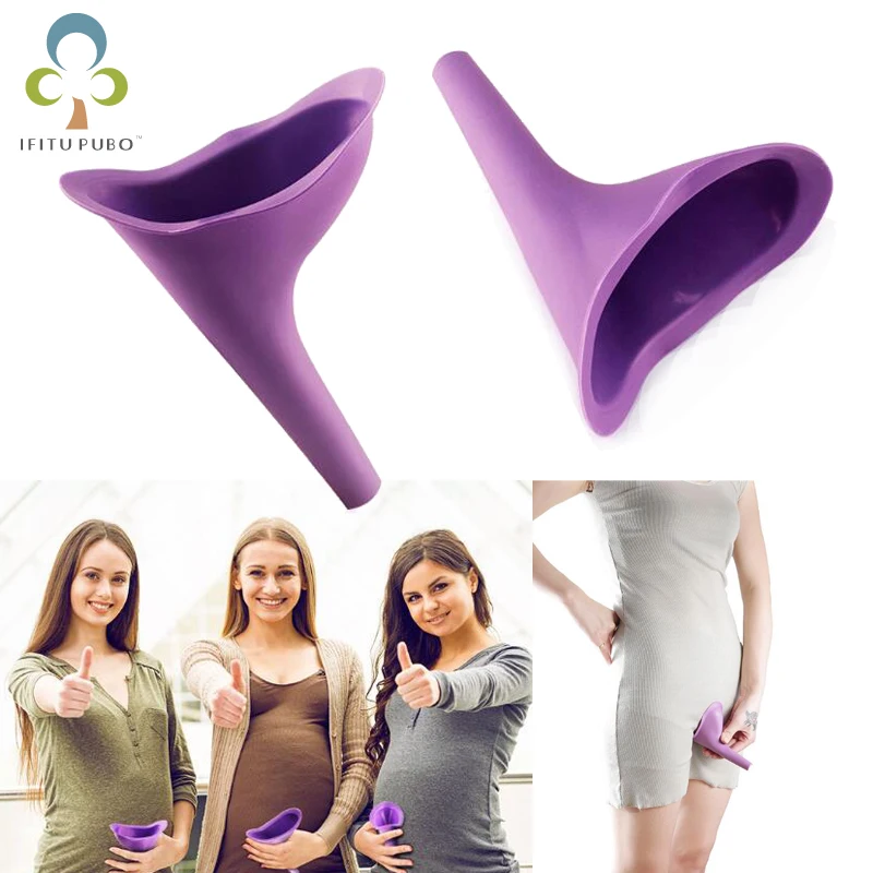 

Useful women safe Silica gel outdoor travel journey Pee urinal Urine bucket ware Feminine Hygiene stand-up Piss tools GYH