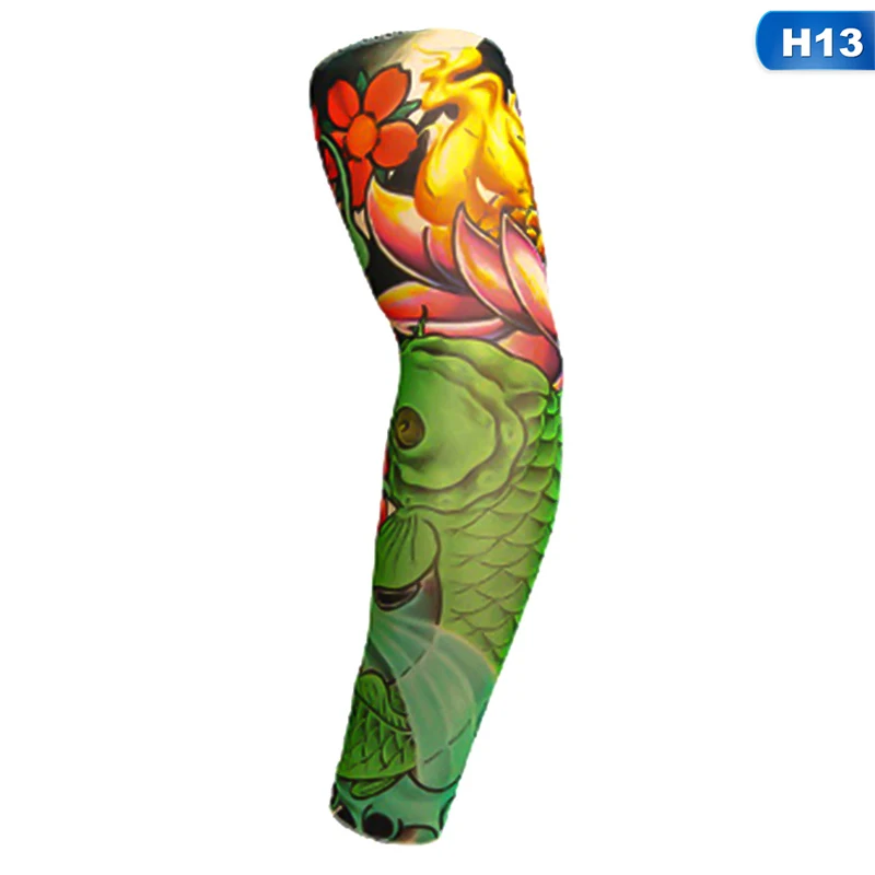 1 шт. эластичные рукава временные 3D тату рукав боди-арт чулки без рукавов классные для боди-арта гетры для мужчин и женщин - Цвет: 13
